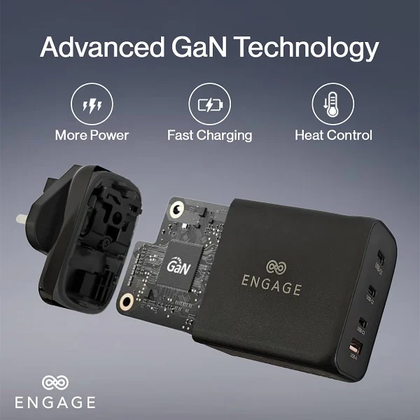 Engage, GaN Charger/Adapter (200W) – Black