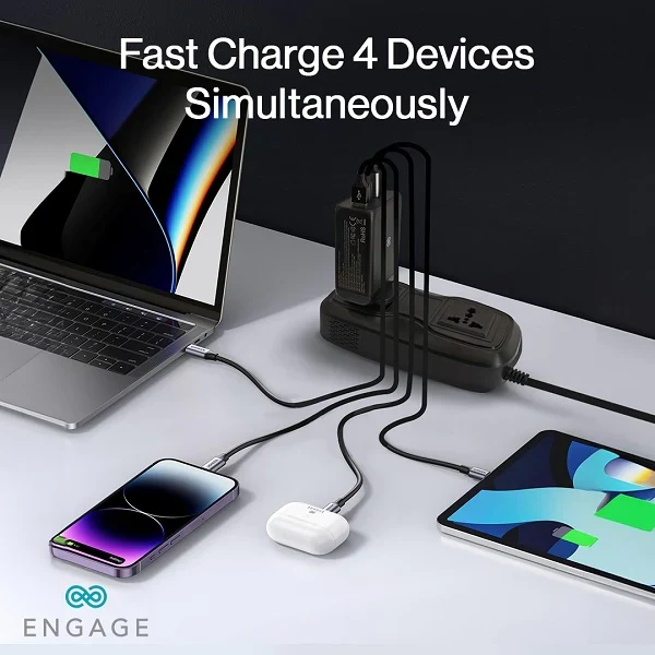 Engage, GaN Charger/Adapter (200W) – Black