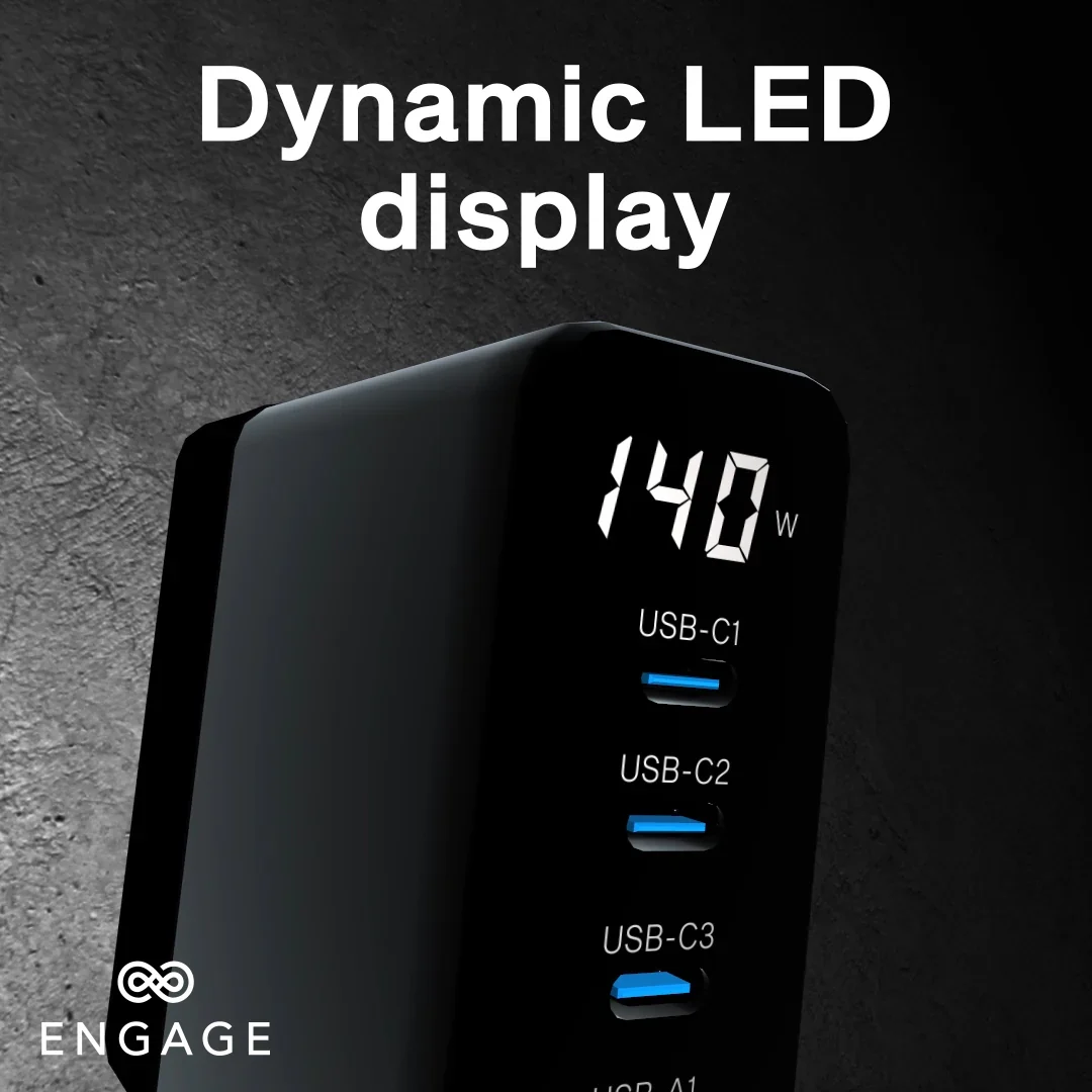Engage, 5-Port Desktop USB Hub/Charger (140W)