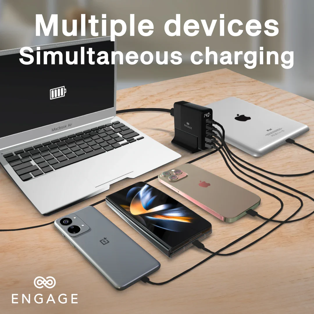 Engage, 5-Port Desktop USB Hub/Charger (140W)