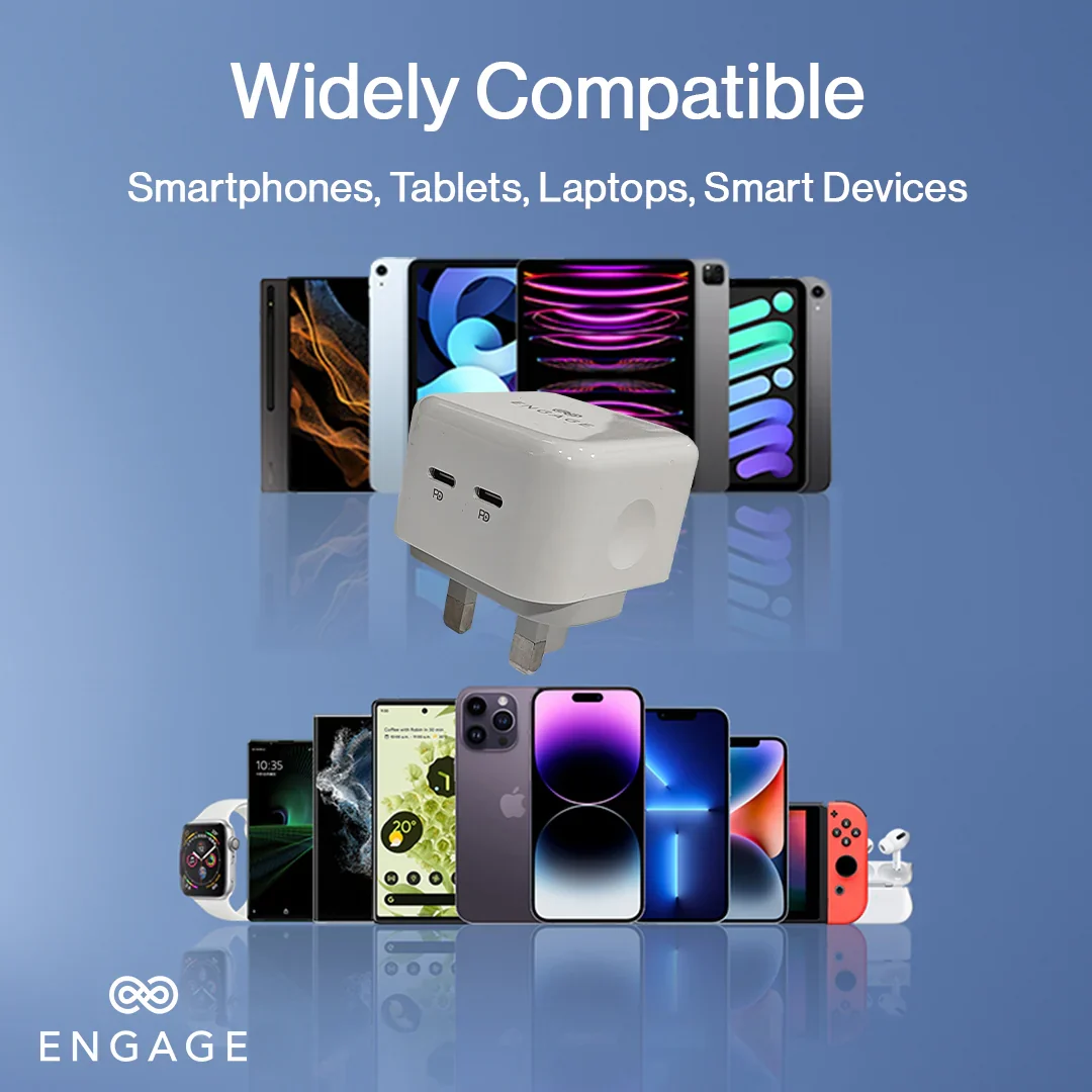 Engage, Dual USB-C Port Power Adapter (35W)