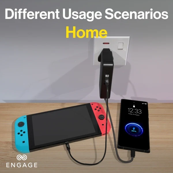 Engage, Hybrid 65W GaN Charger 10000mAh Power Bank