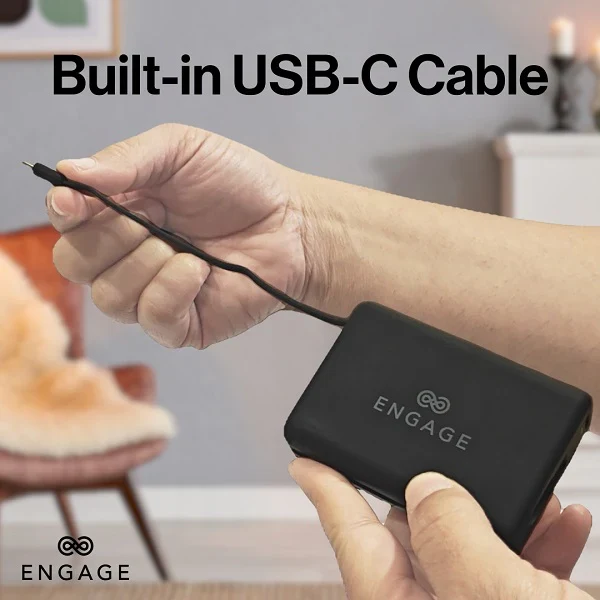 Engage, Compact Wireless Magnetic Power Bank (10000mAh) with USB-C Cable & LED Display (45W)