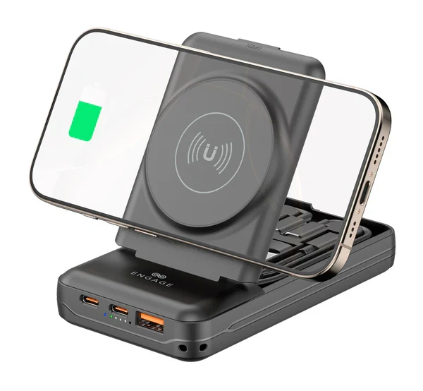 Engage, Magnetic Wireless Power Bank (10000mAh) Multi-Functional (20W)