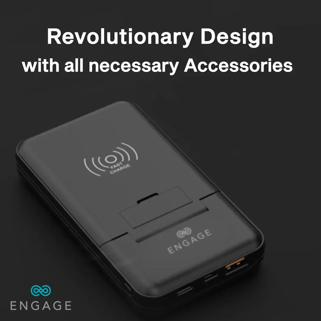 Engage, Wireless Power Bank (10000mAh), Multi-Functional Box