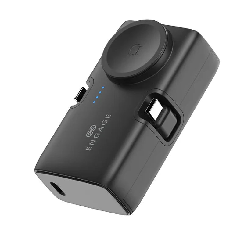 Engage, Portable Dual Port Lightning/USB-C & Watch Charging Power Bank (5000mAh)