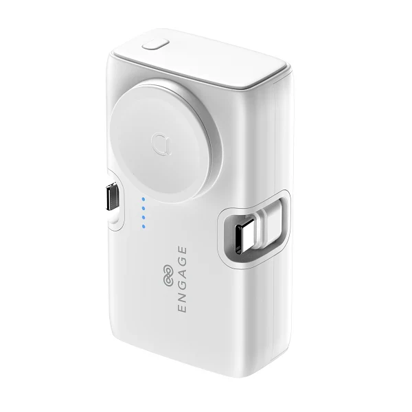 Engage, Portable Dual Port Lightning/USB-C & Watch Charging Power Bank (5000mAh)
