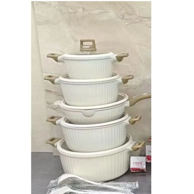 OSFE Granite Cookware Set 12 pcs - Ivory