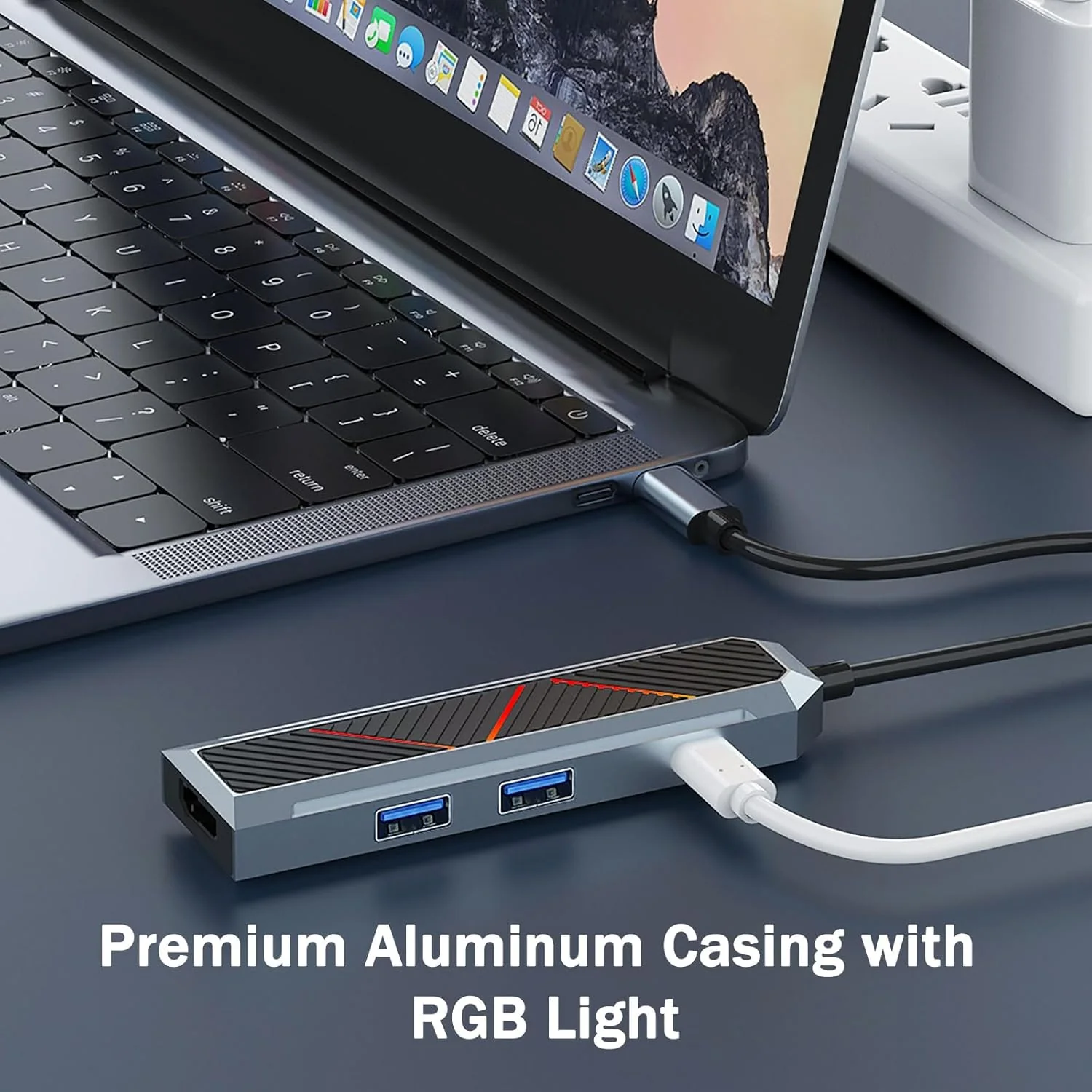 Redragon UCA 4-Port USB-C Hub - Black