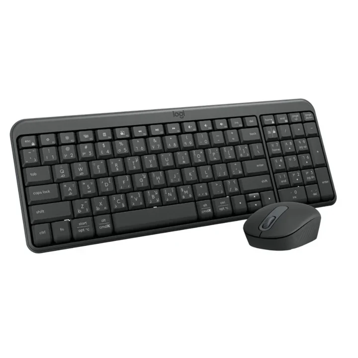 Logitech MK250, Compact Bluetooth Wireless Combo, Keyboard & Mouse, English/Arabic - Graphite
