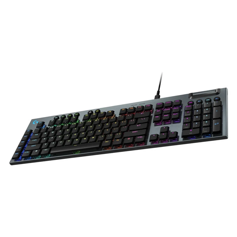 Logitech G915, X Wired Low Profile Mechanical Gaming Keyboard (Tactile Switch) - Black (US Layout)