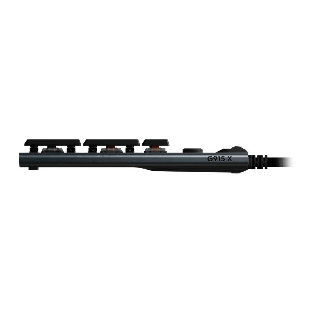 Logitech G915, X Wired Low Profile Mechanical Gaming Keyboard (Tactile Switch) - Black (US Layout)