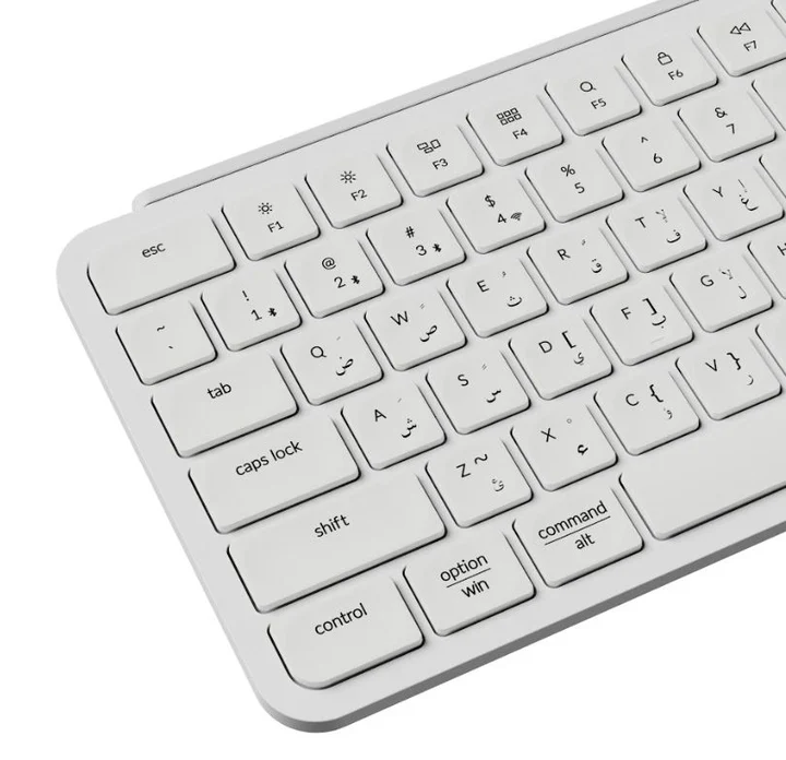 Keychron, B1 Pro Ultra-Slim Wireless 75% ZMK Custom Keyboard for Windows & Mac, English/Arabic - Ivory White