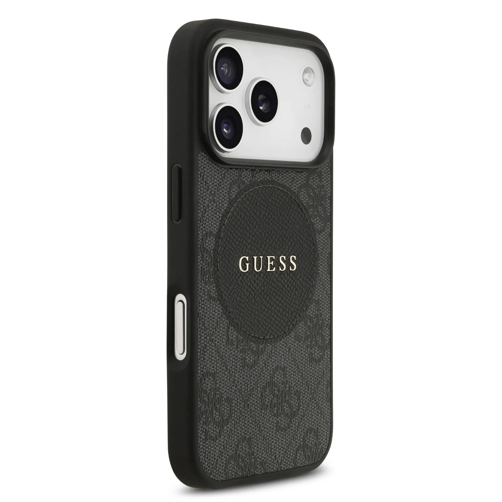 Guess, MagSafe 4G PU Leather Case with Round Patch & Classic Logo, iPhone 17 Pro Max