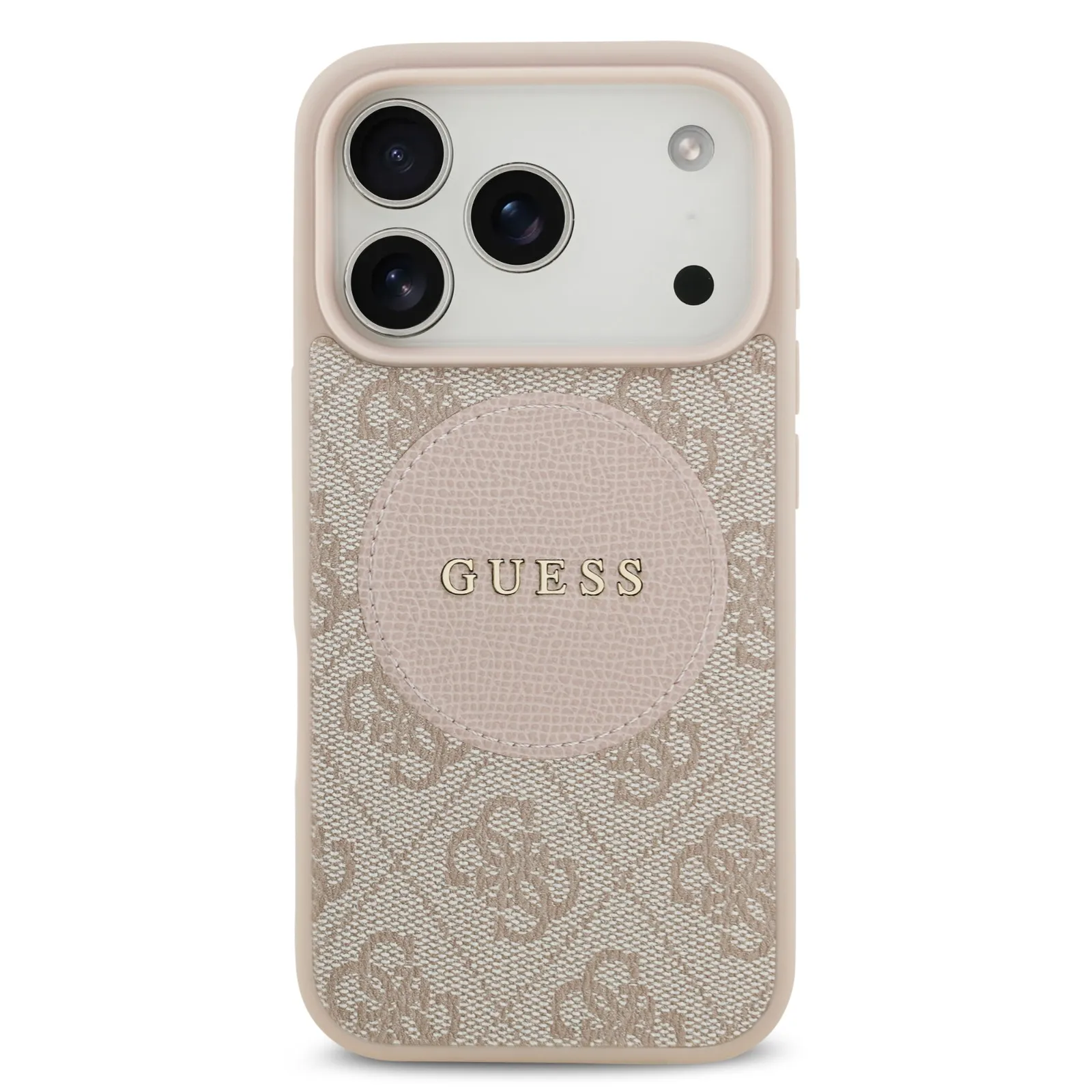 Guess, MagSafe 4G PU Leather Case with Round Patch & Classic Logo, iPhone 17 Pro Max