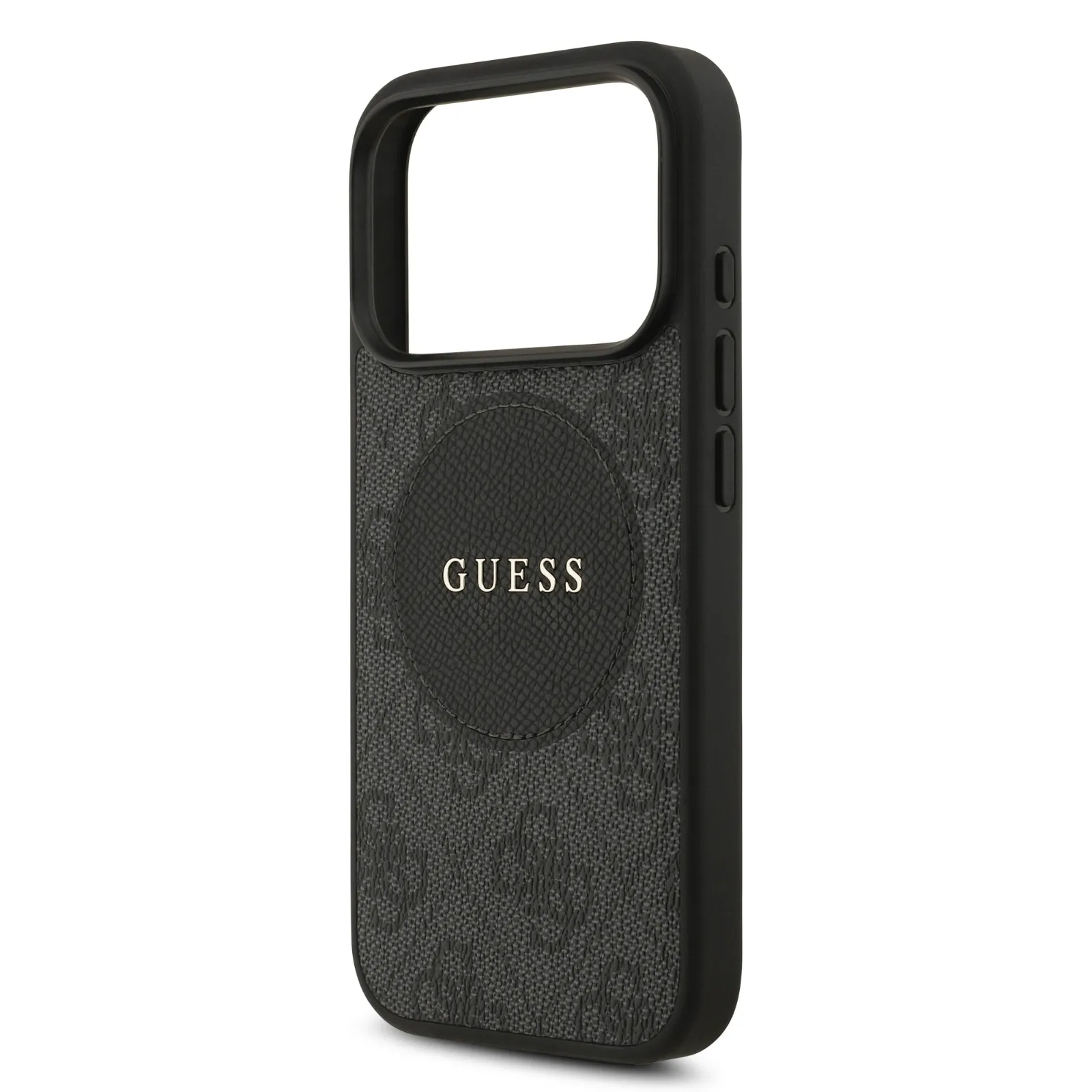 Guess, MagSafe 4G PU Leather Case with Round Patch & Classic Logo, iPhone 17 Pro