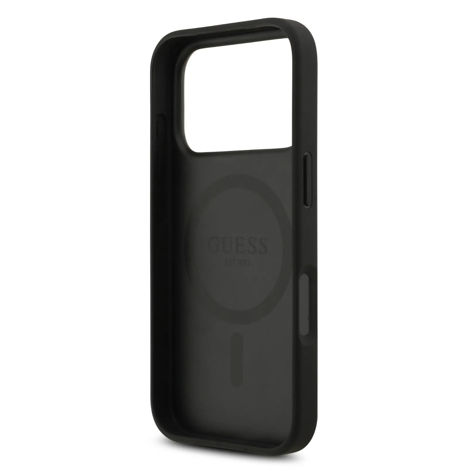 Guess, MagSafe 4G PU Leather Case with Round Patch & Classic Logo, iPhone 17 Pro