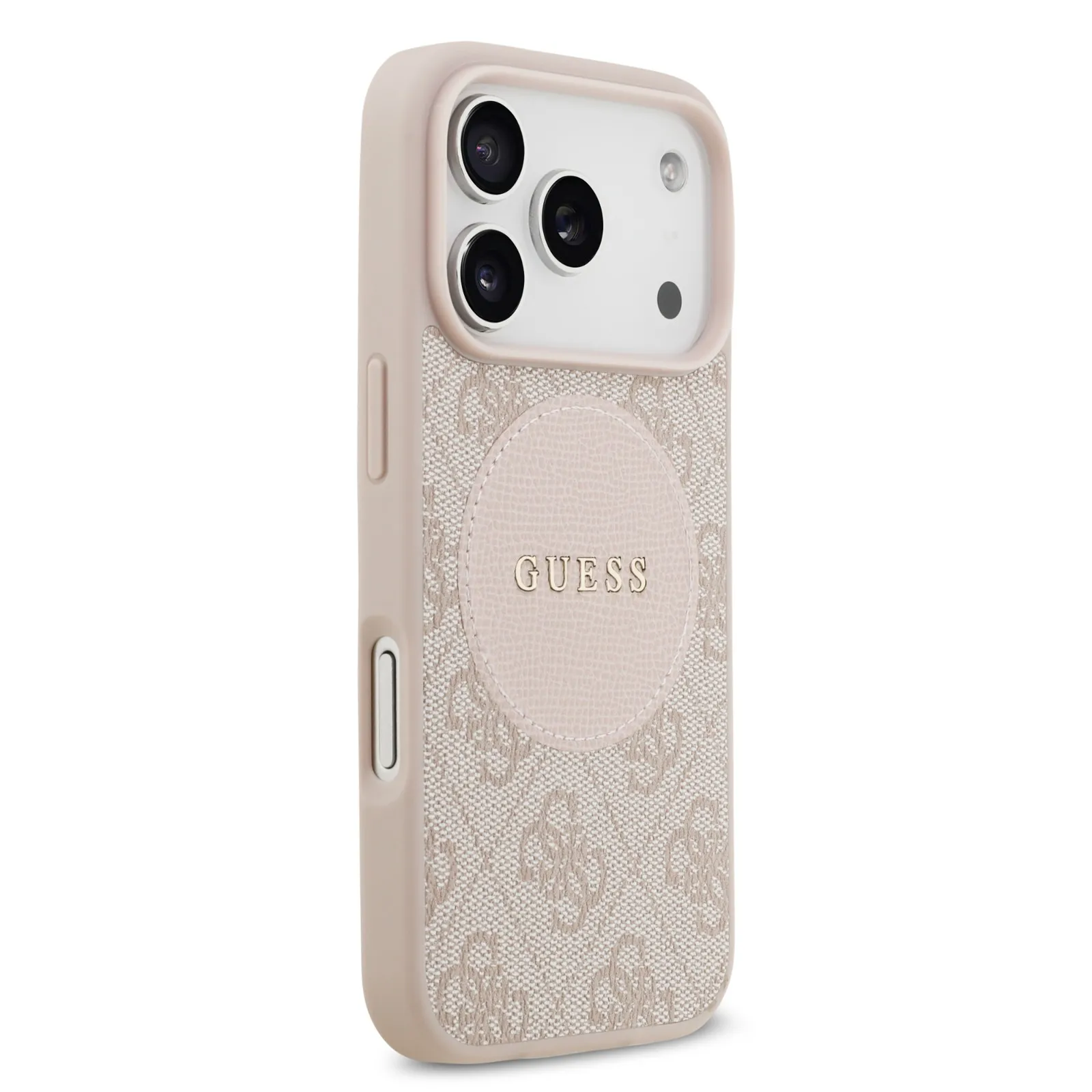 Guess, MagSafe 4G PU Leather Case with Round Patch & Classic Logo, iPhone 17 Pro