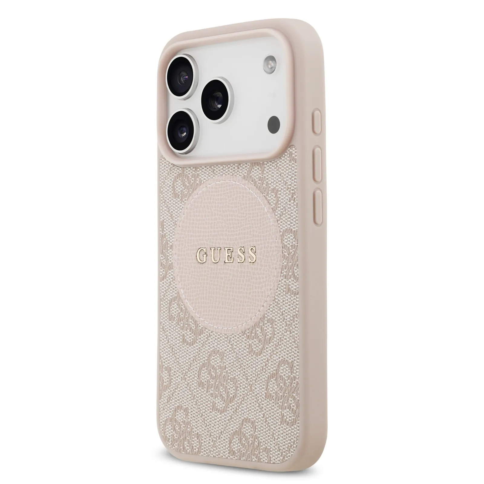 Guess, MagSafe 4G PU Leather Case with Round Patch & Classic Logo, iPhone 17 Pro