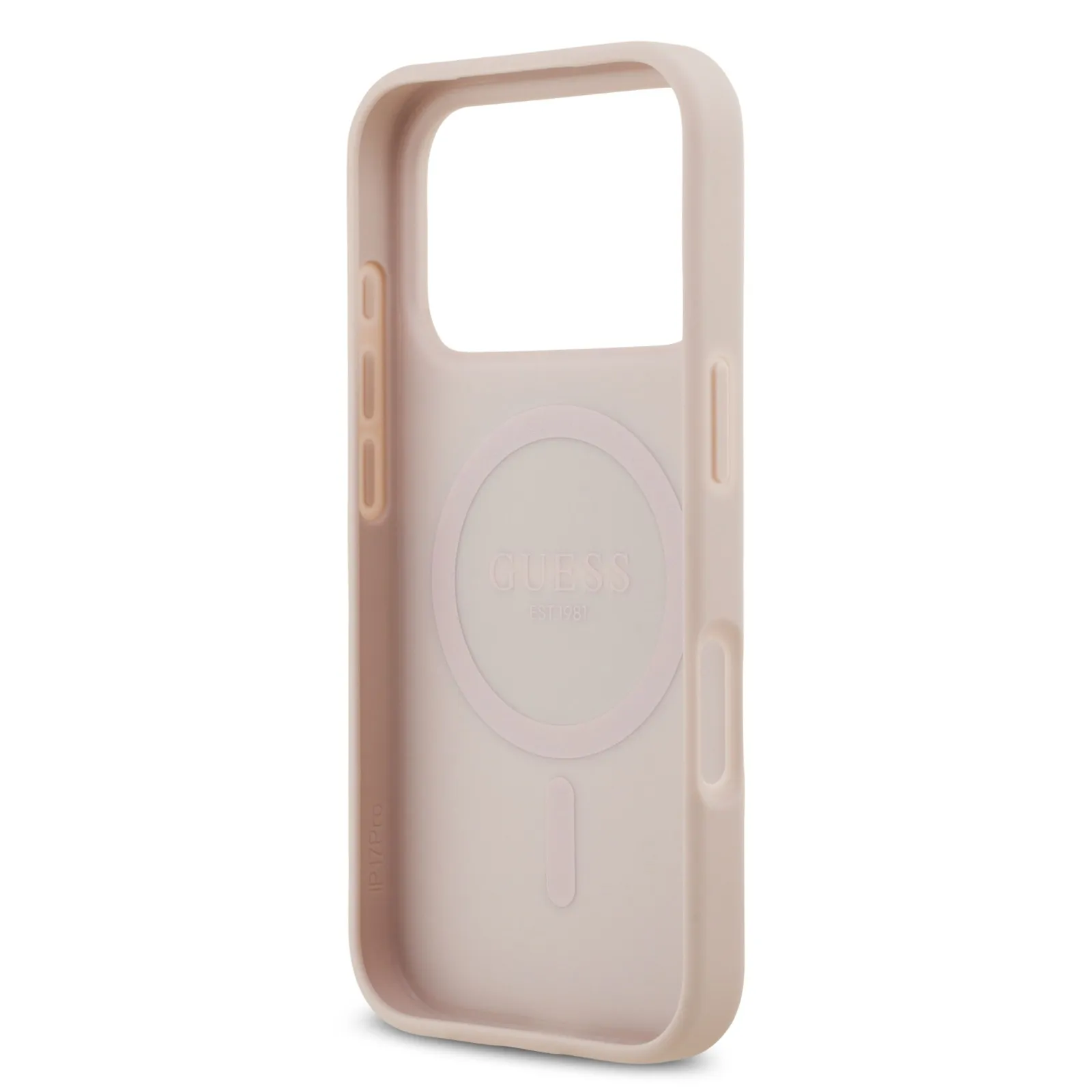 Guess, MagSafe 4G PU Leather Case with Round Patch & Classic Logo, iPhone 17 Pro