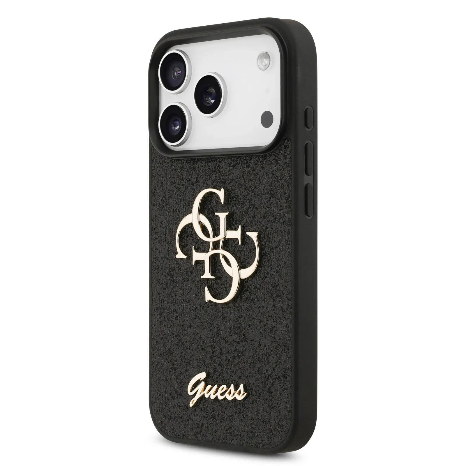 Guess, PU Glitter Case With Big 4G Metal Logo, iphone 17 Pro Max