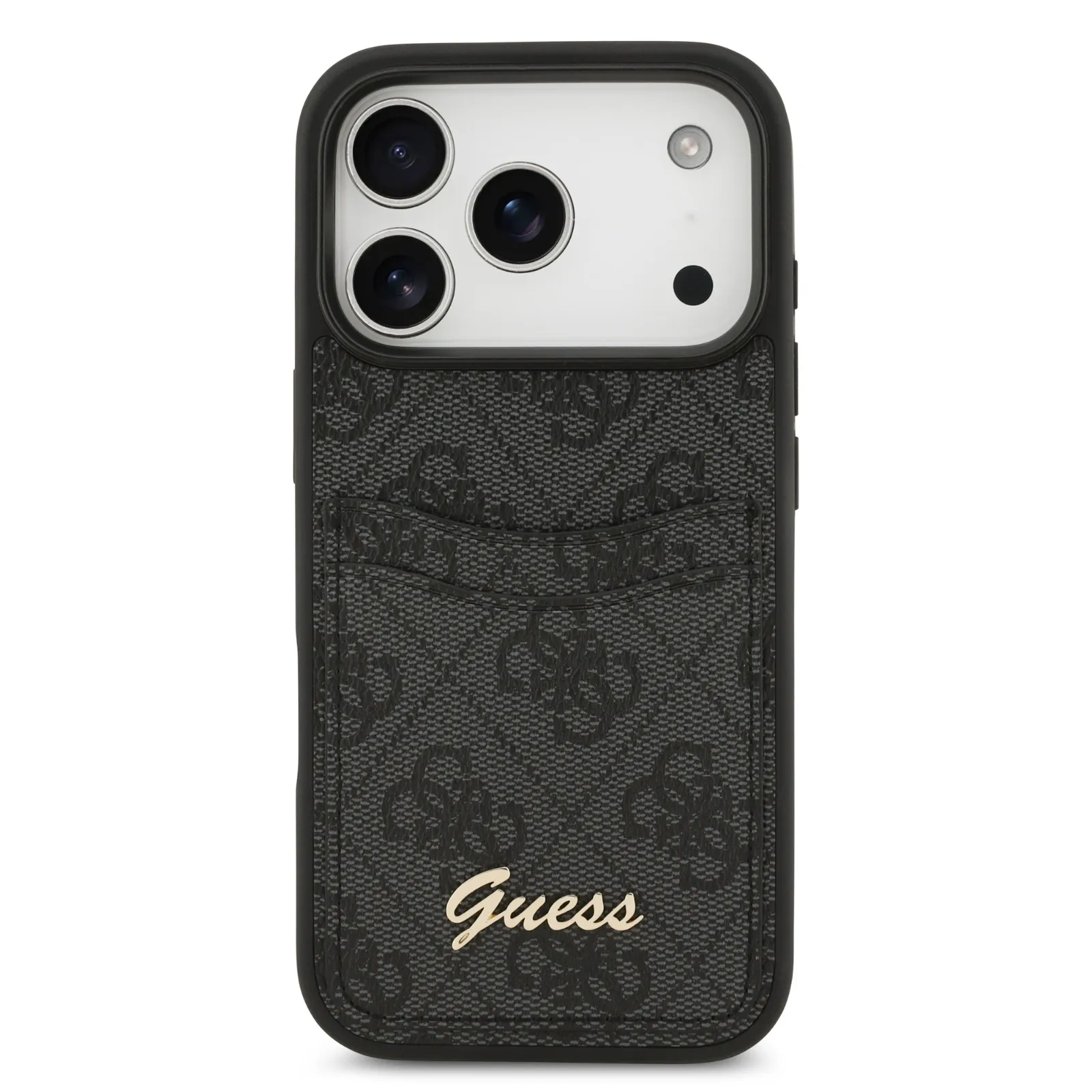 Guess, PU Case with Card Slot & Script Metal Logo, iPhone 17 Pro Max