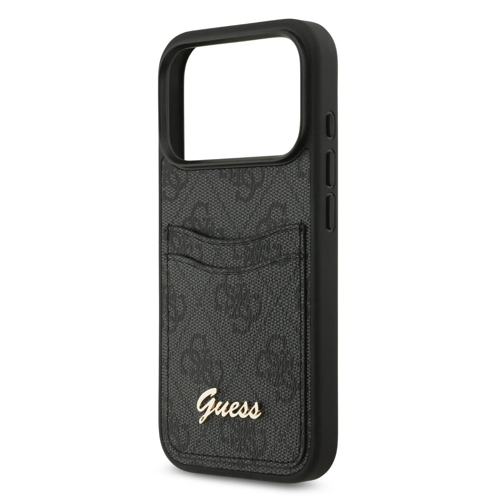 Guess, PU Case with Card Slot & Script Metal Logo, iPhone 17 Pro Max