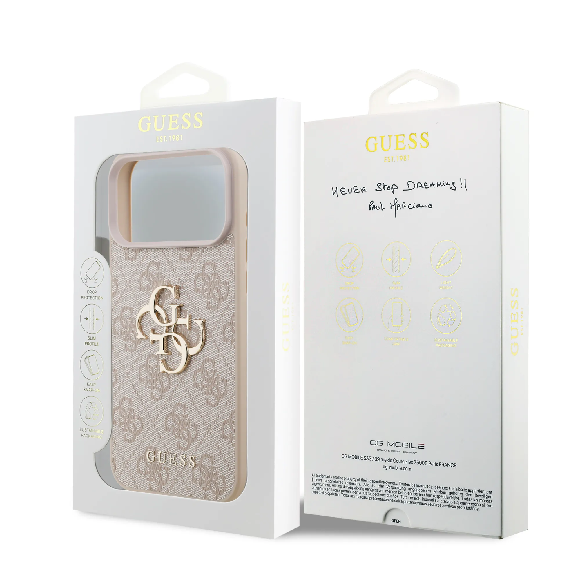 Guess, Magsafe PU Leather Case With Big 4G & Classic Logo, Iphone 17 Pro Max