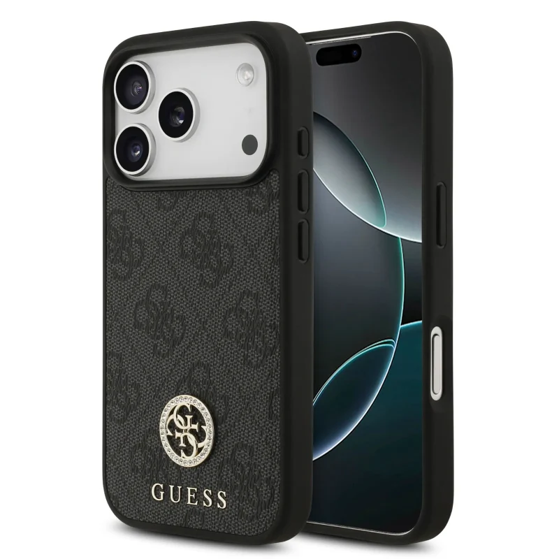 Guess, MagSafe 4G PU Leather Case with Classic & Strass Logo, iPhone 17 Pro