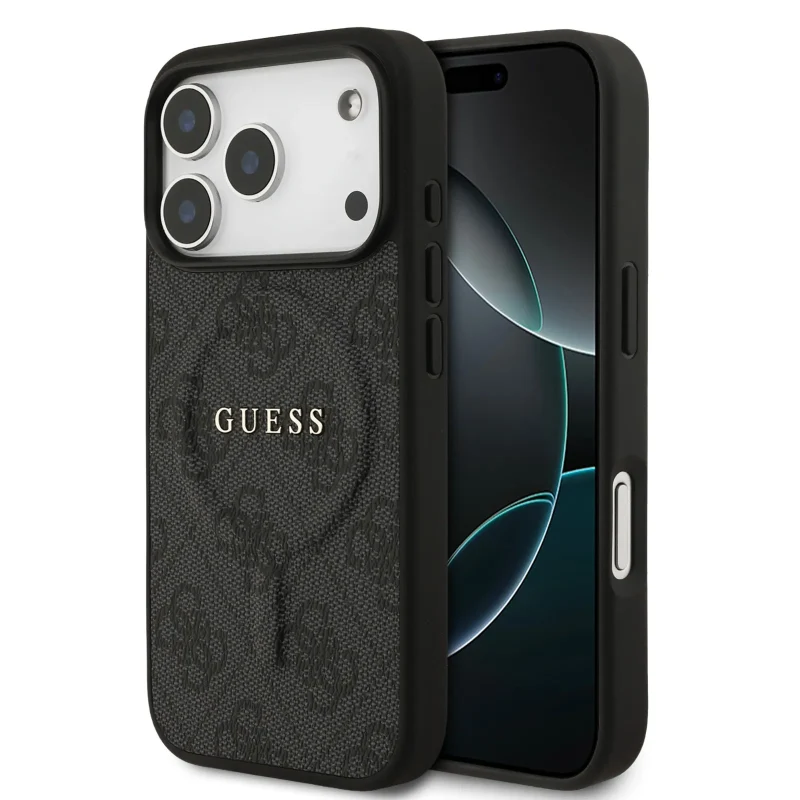 Guess, MagSafe 4G PU Leather Case with Classic Logo, iPhone 17 Pro Max