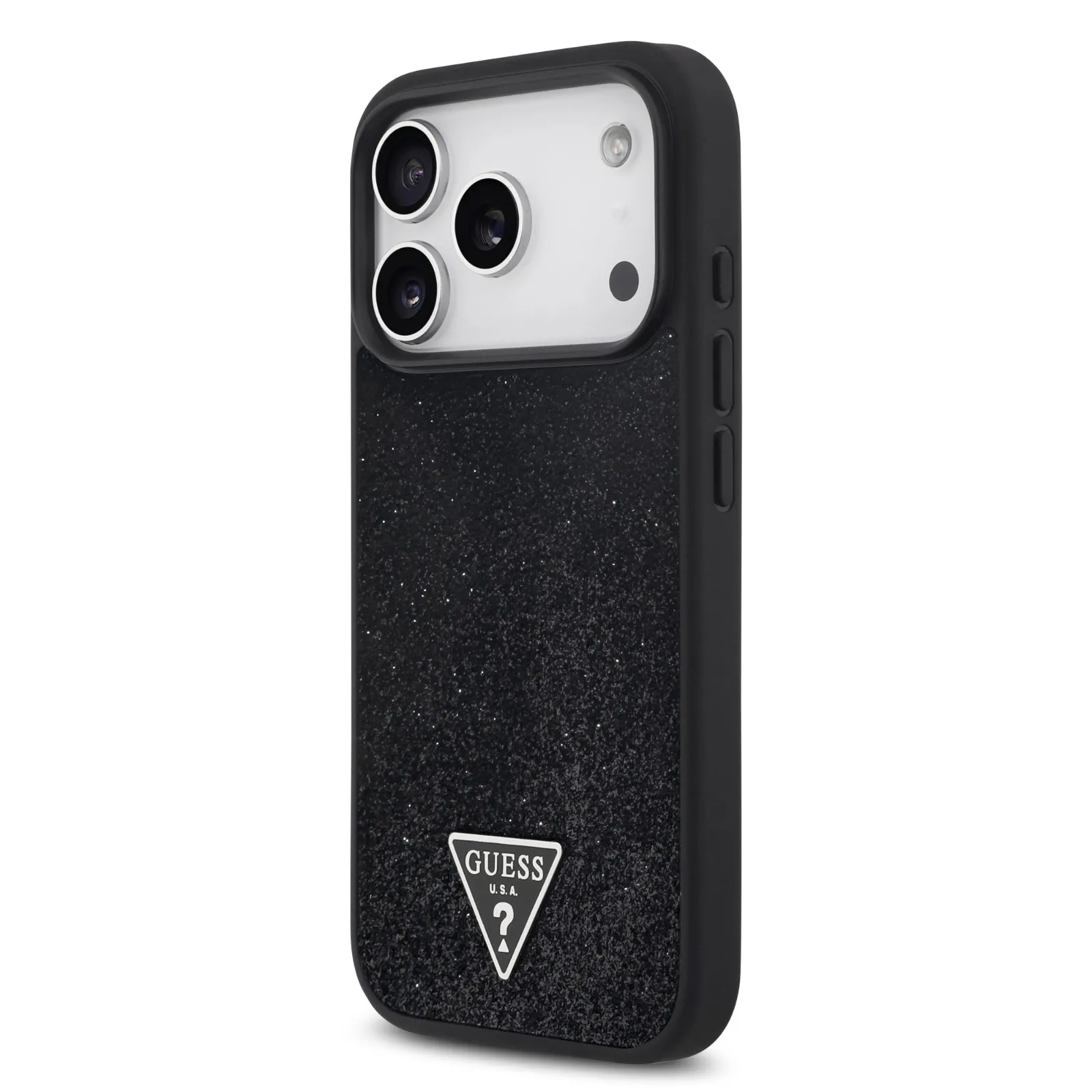 Guess, MagSafe PU Leather Fixed Glitter Case with Triangle Logo, iPhone 17 Pro Max