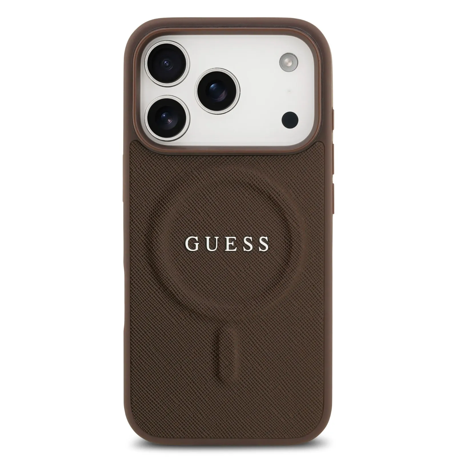 Guess, MagSafe PU Saffiano Leather Case with Classic Logo, iPhone 17 Pro