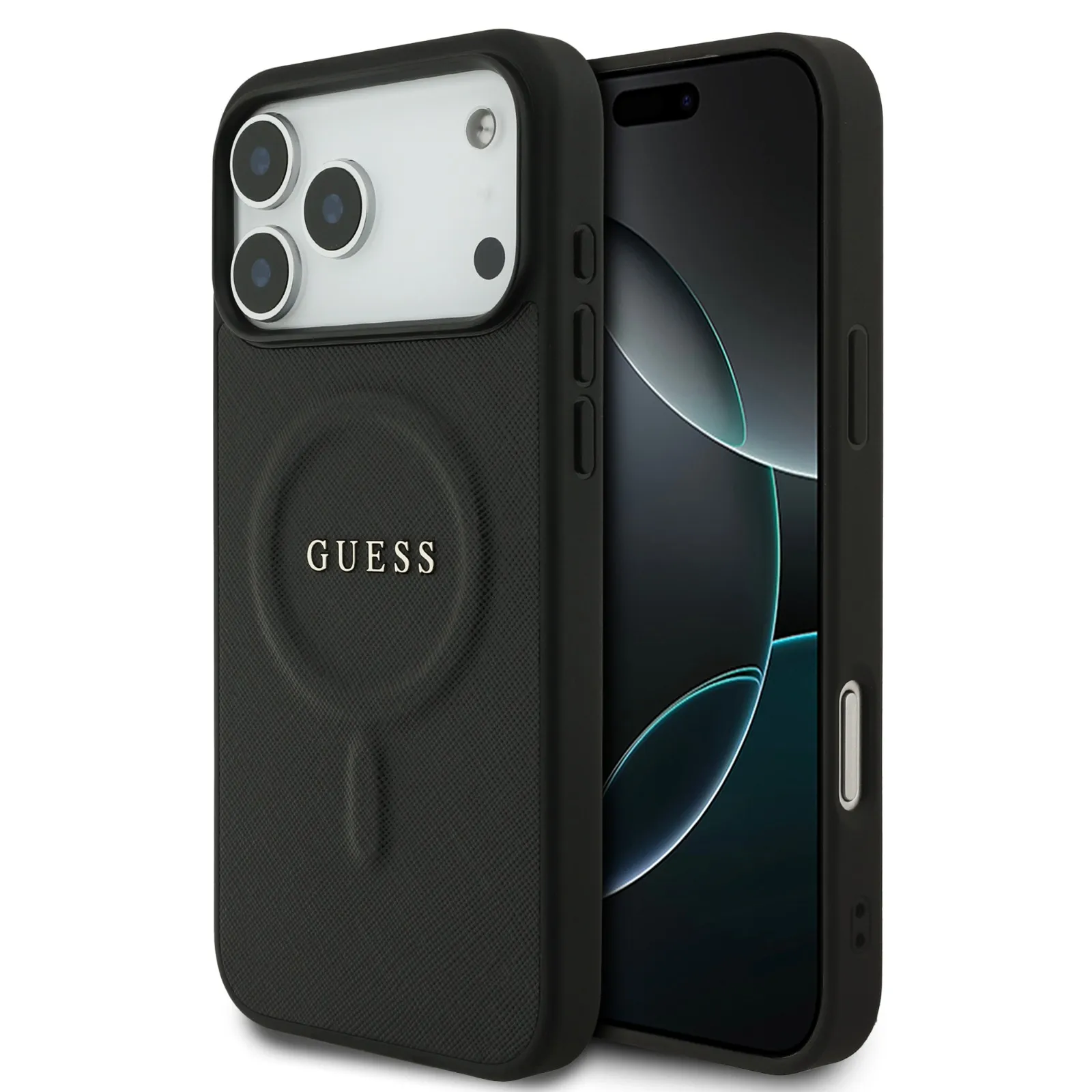Guess, MagSafe PU Saffiano Leather Case with Classic Logo, iPhone 17 Pro