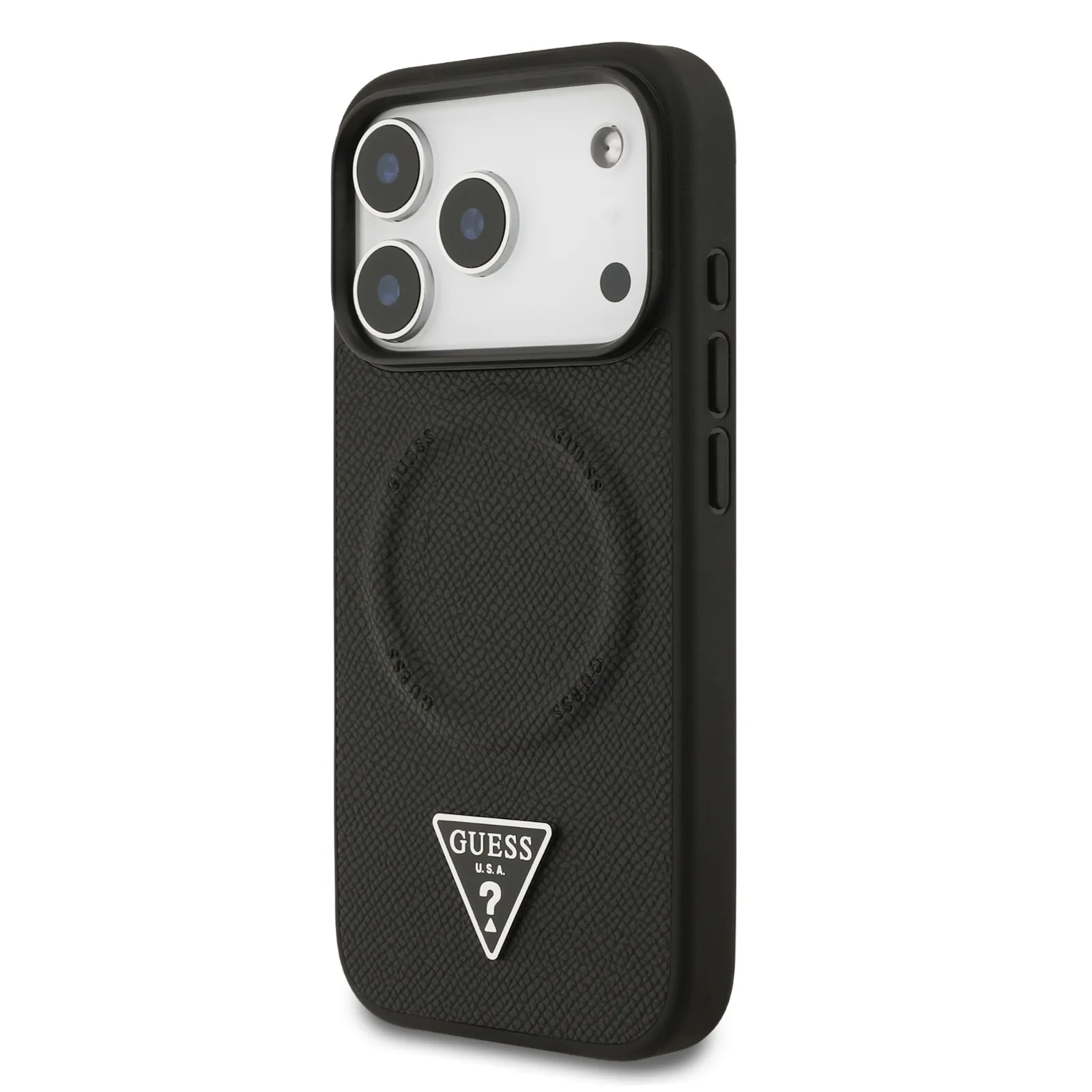 Guess, MagSafe PU Leather Case with Triangle Logo, iPhone 17 Pro Max