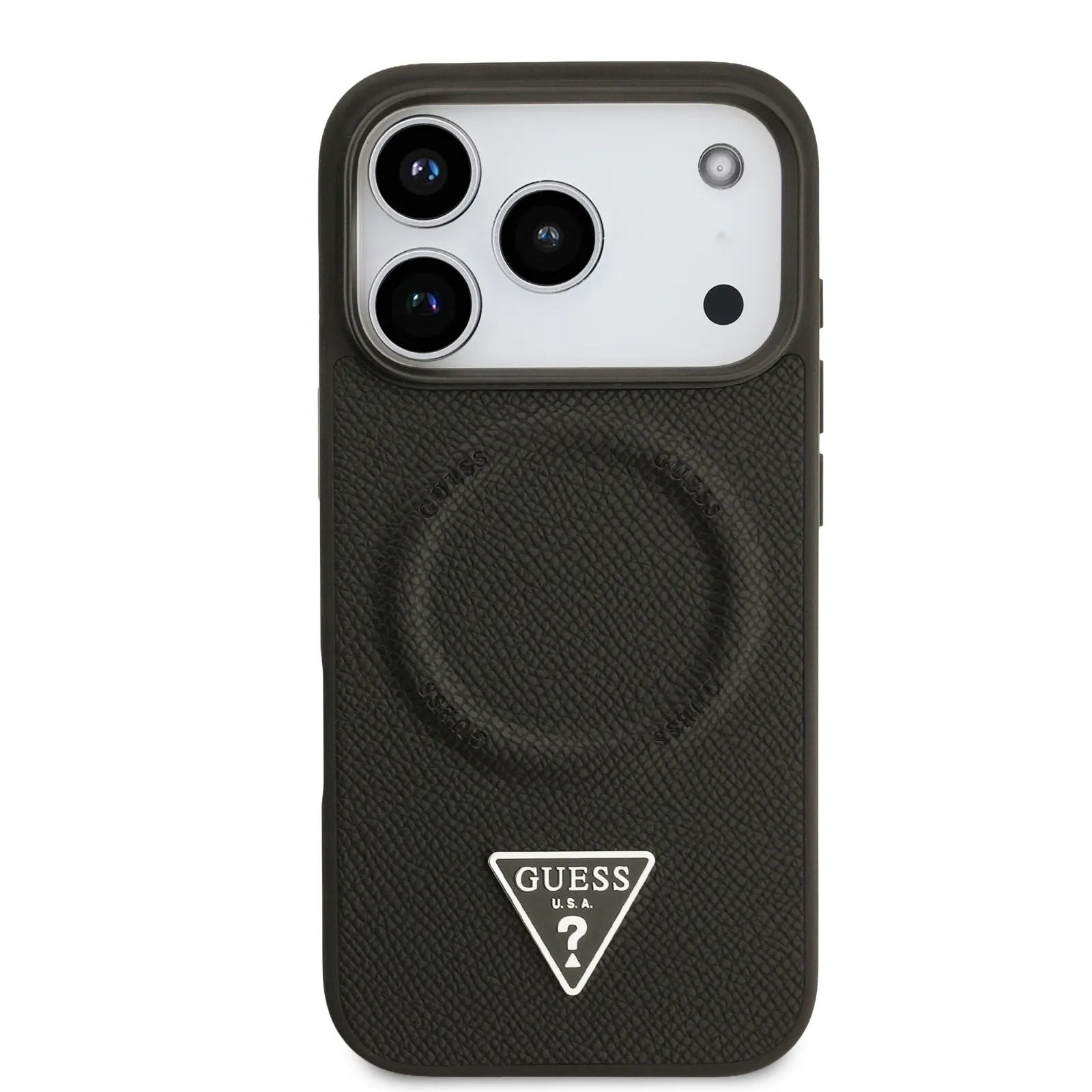 Guess, MagSafe PU Leather Case with Triangle Logo, iPhone 17 Pro