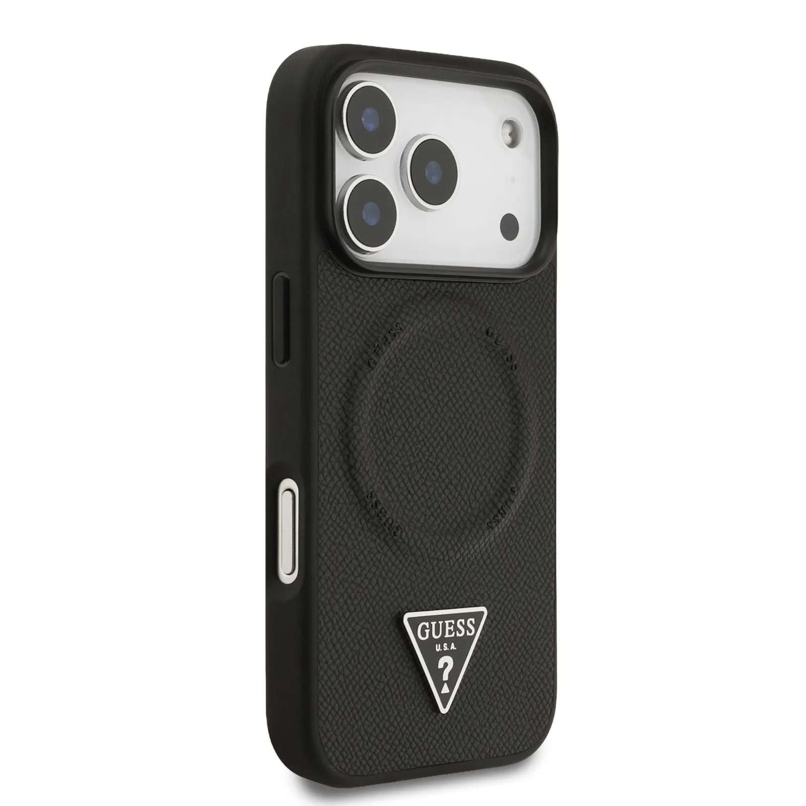 Guess, MagSafe PU Leather Case with Triangle Logo, iPhone 17 Pro