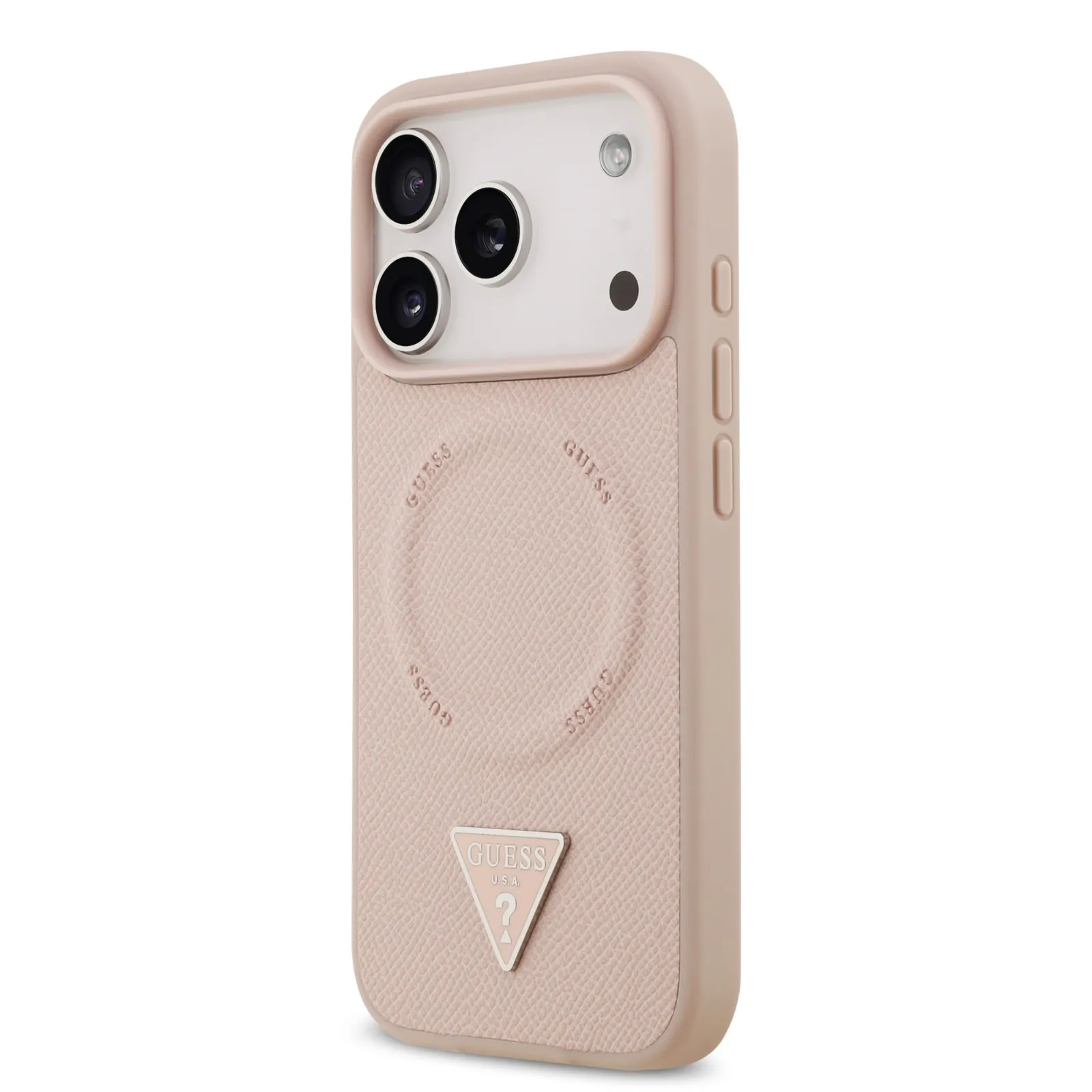 Guess, MagSafe PU Leather Case with Triangle Logo, iPhone 17 Pro