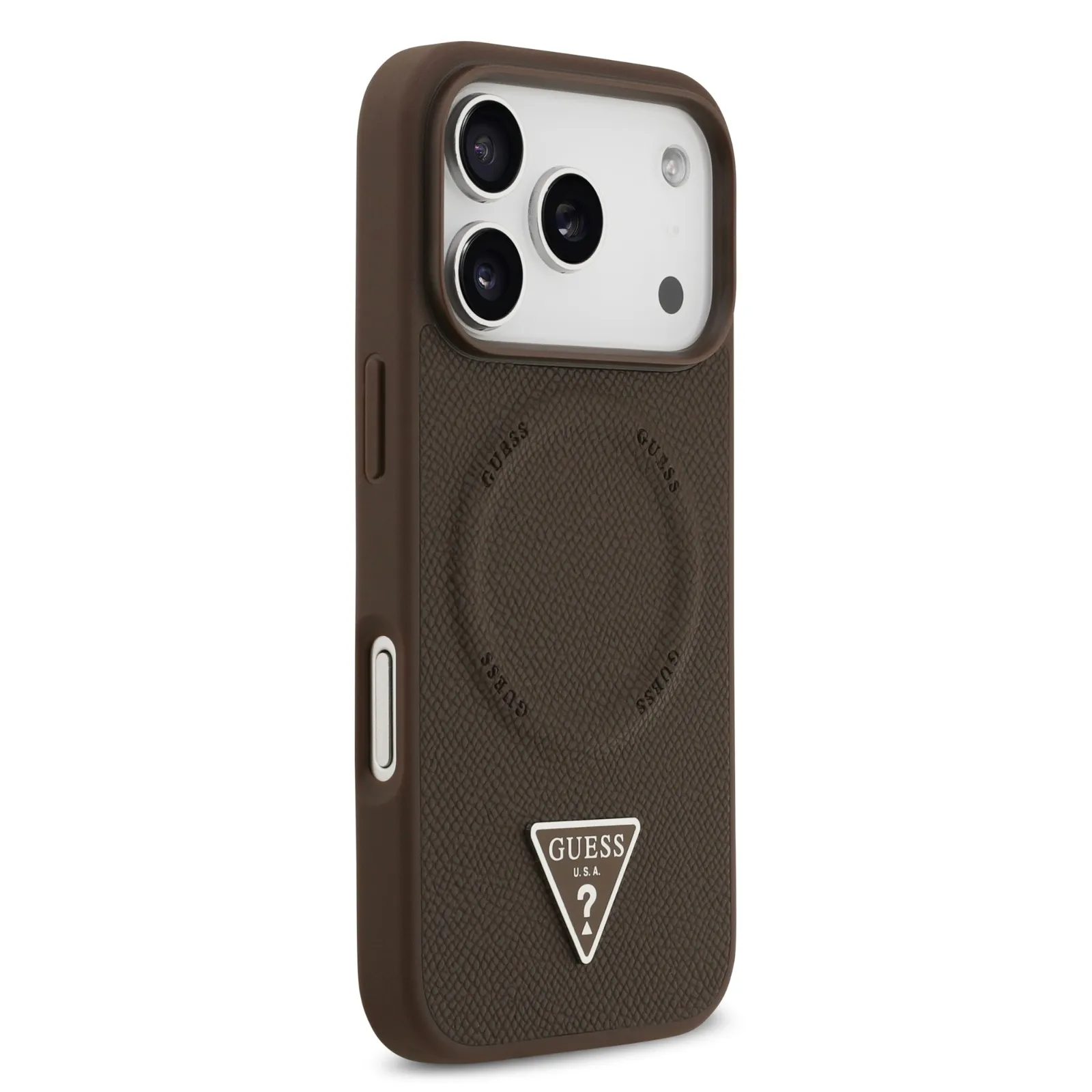 Guess, MagSafe PU Leather Case with Triangle Logo, iPhone 17 Pro