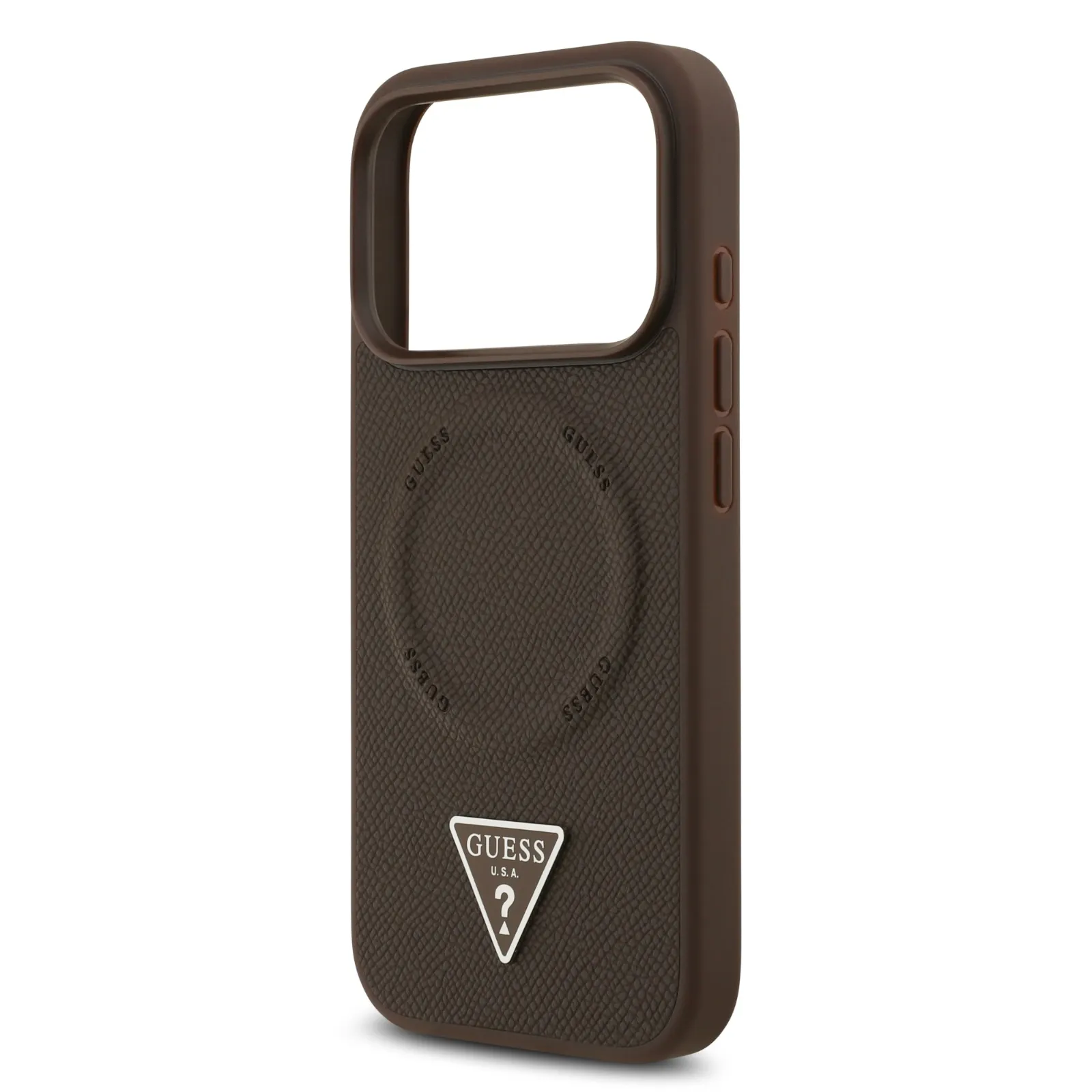 Guess, MagSafe PU Leather Case with Triangle Logo, iPhone 17 Pro