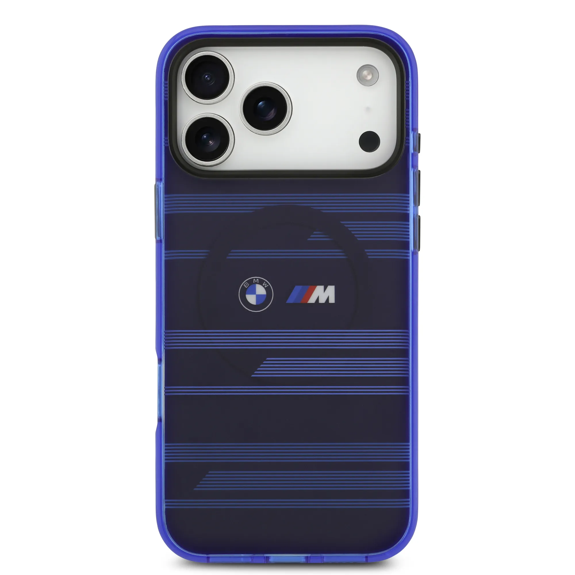 BMW, MagSafe Transparent IML Case with Metal Buttons & Line Designs, iPhone 17 Pro Max