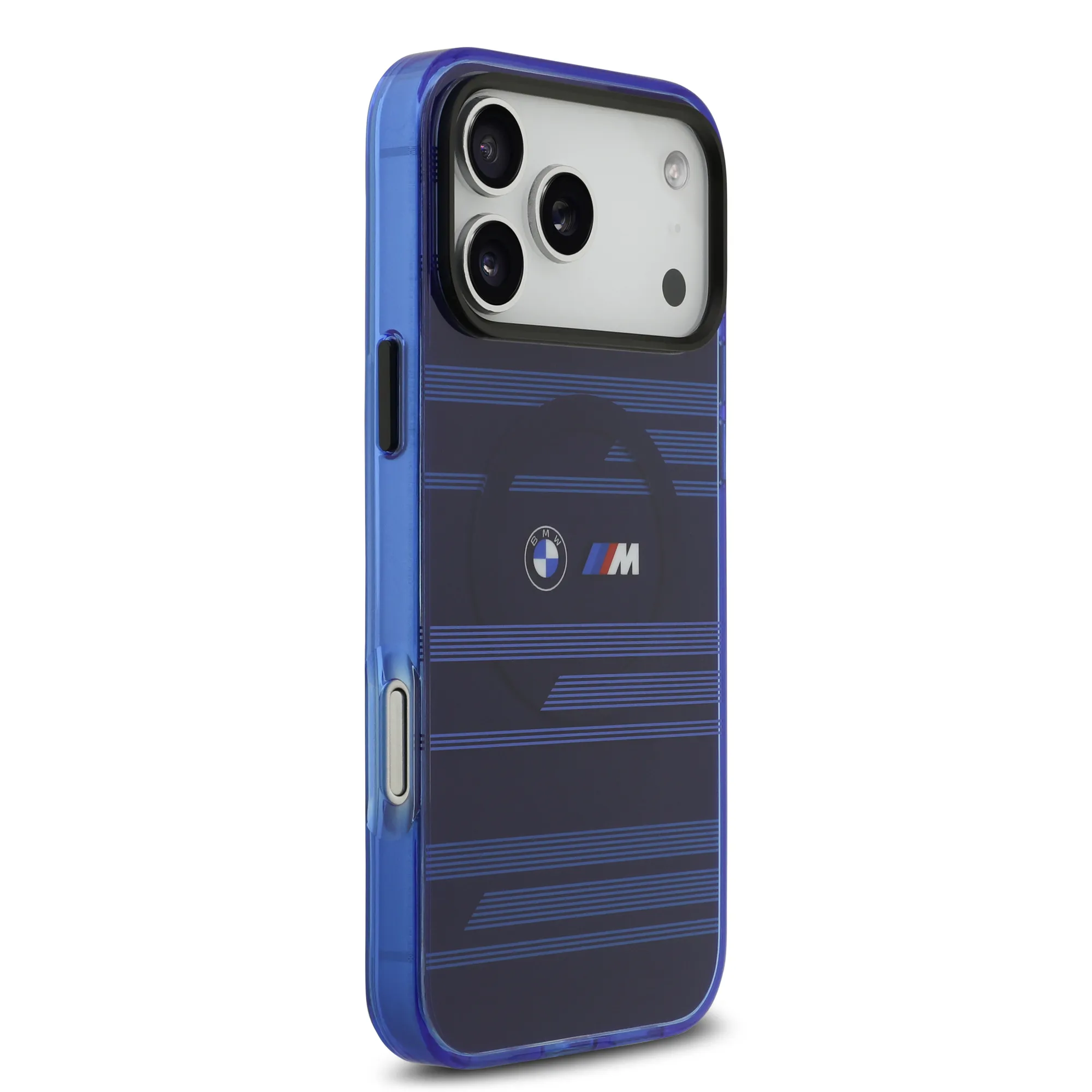 BMW, MagSafe Transparent IML Case with Metal Buttons & Line Designs, iPhone 17 Pro Max