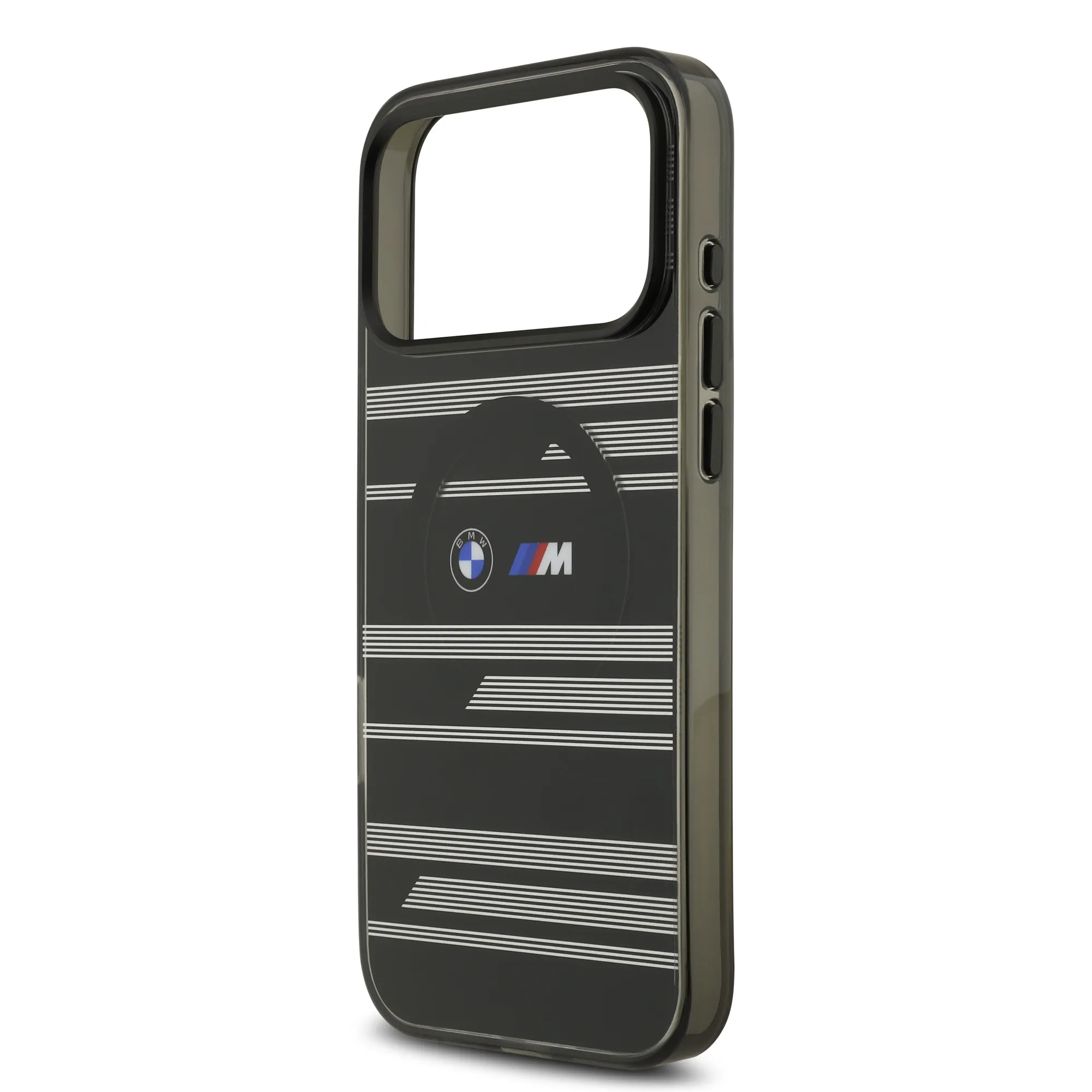 BMW, MagSafe Transparent IML Case with Metal Buttons & Line Designs, iPhone 17 Pro Max
