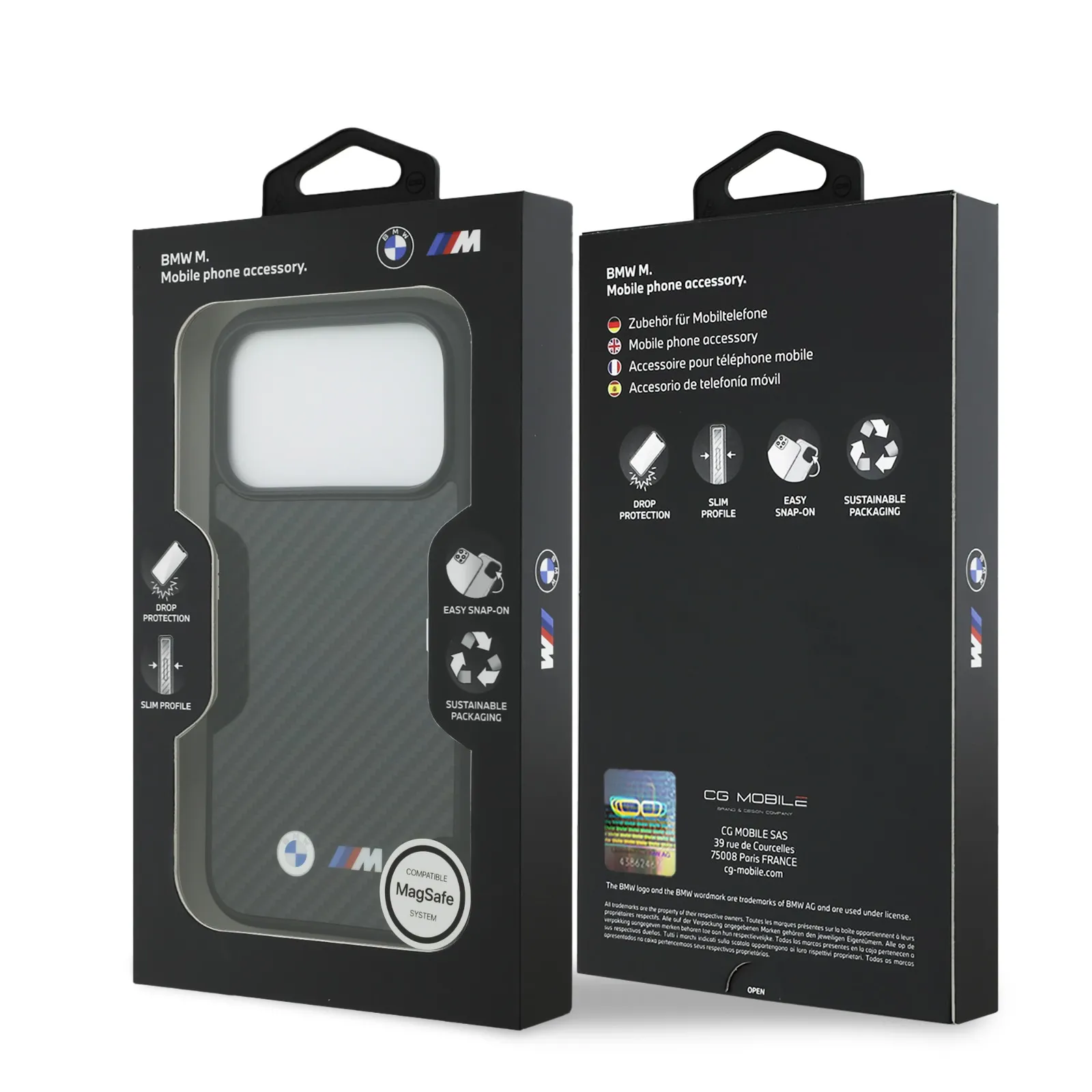 BMW, MagSafe Kevlar Case with Metal Logos, iPhone 17 Pro Max