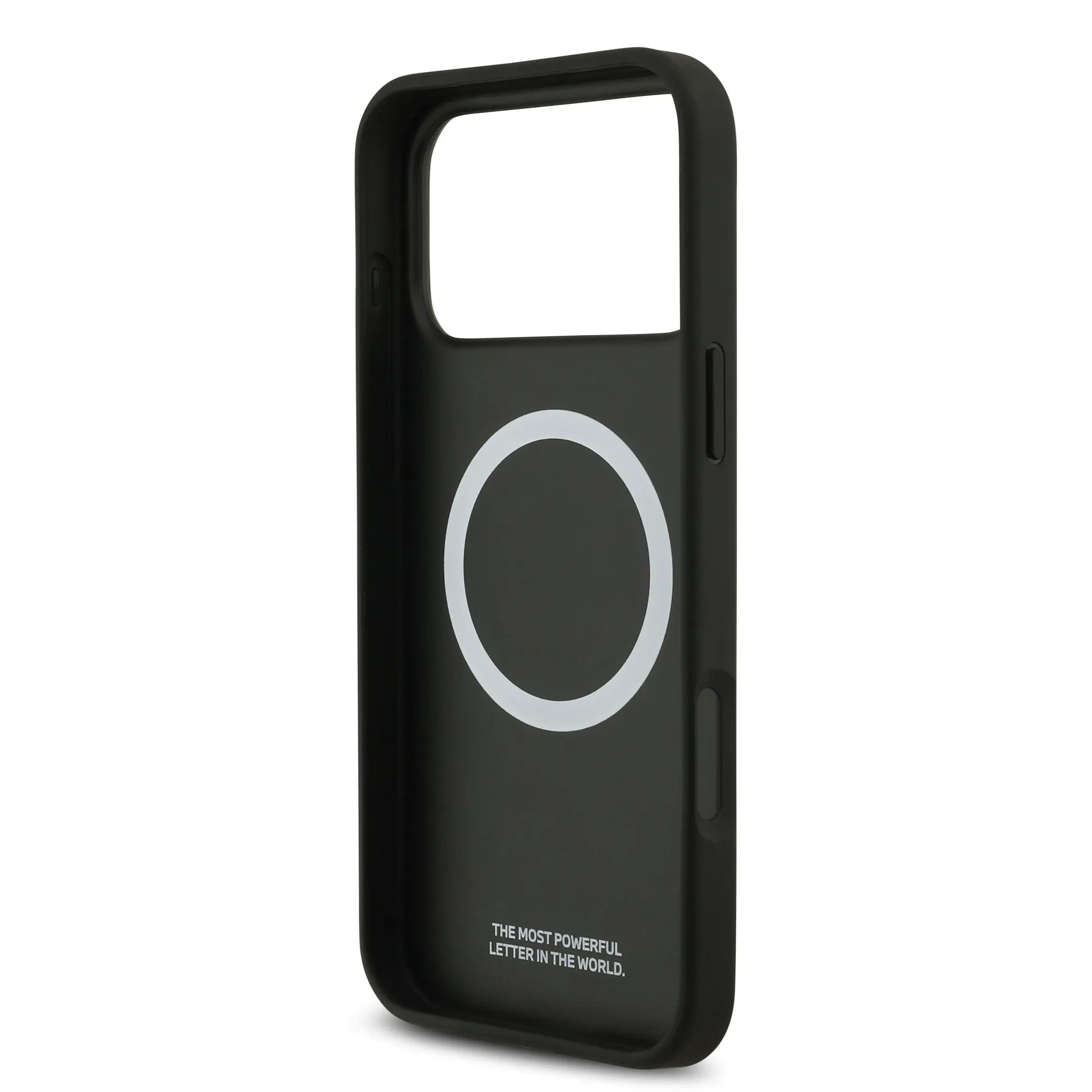 BMW, PU Leather Case with Perforated Stripes & Metal Logos, iPhone 17 Pro Max