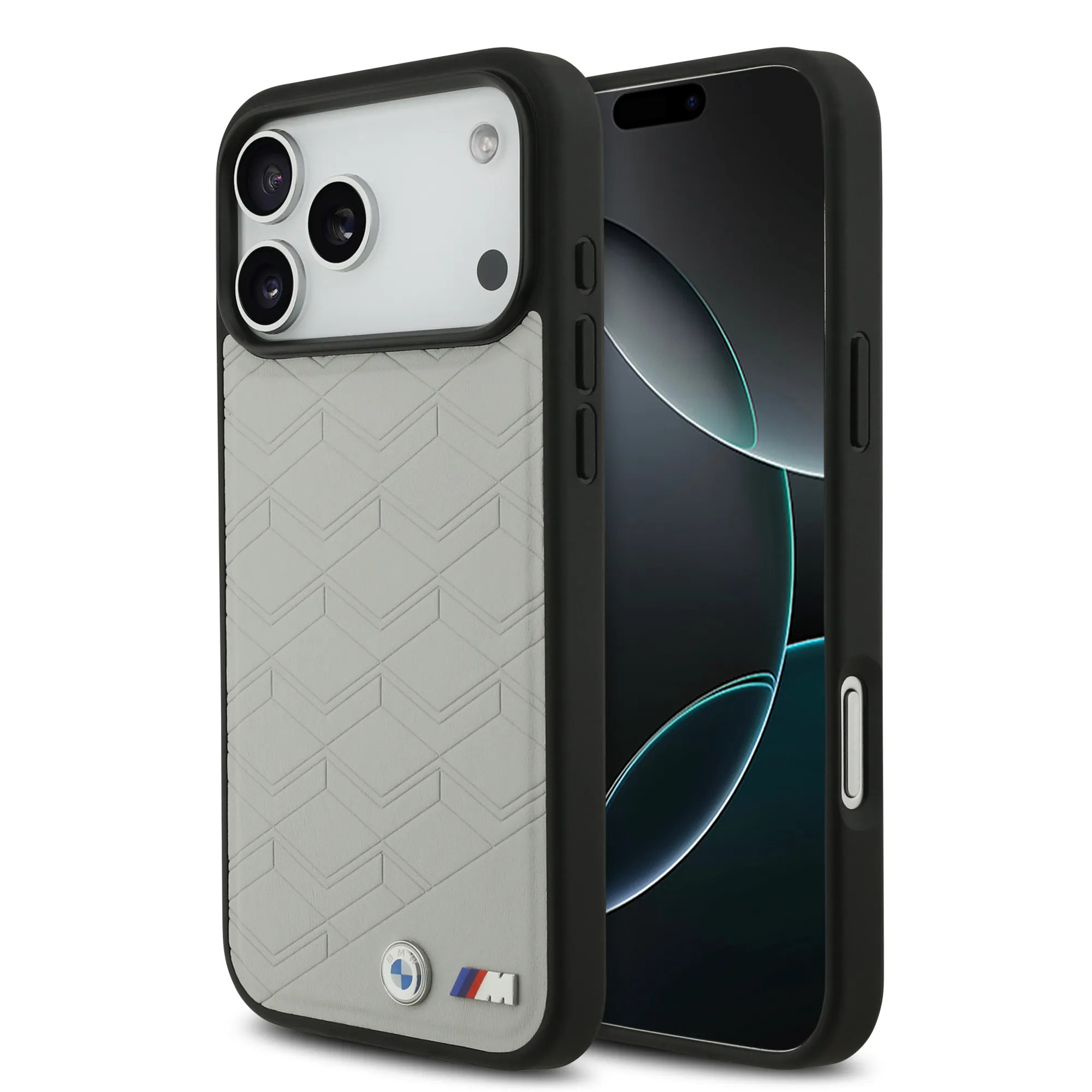 BMW, MagSafe PU Seat-Shaped Leather Case with Metal Logos, iPhone 17 Pro Max