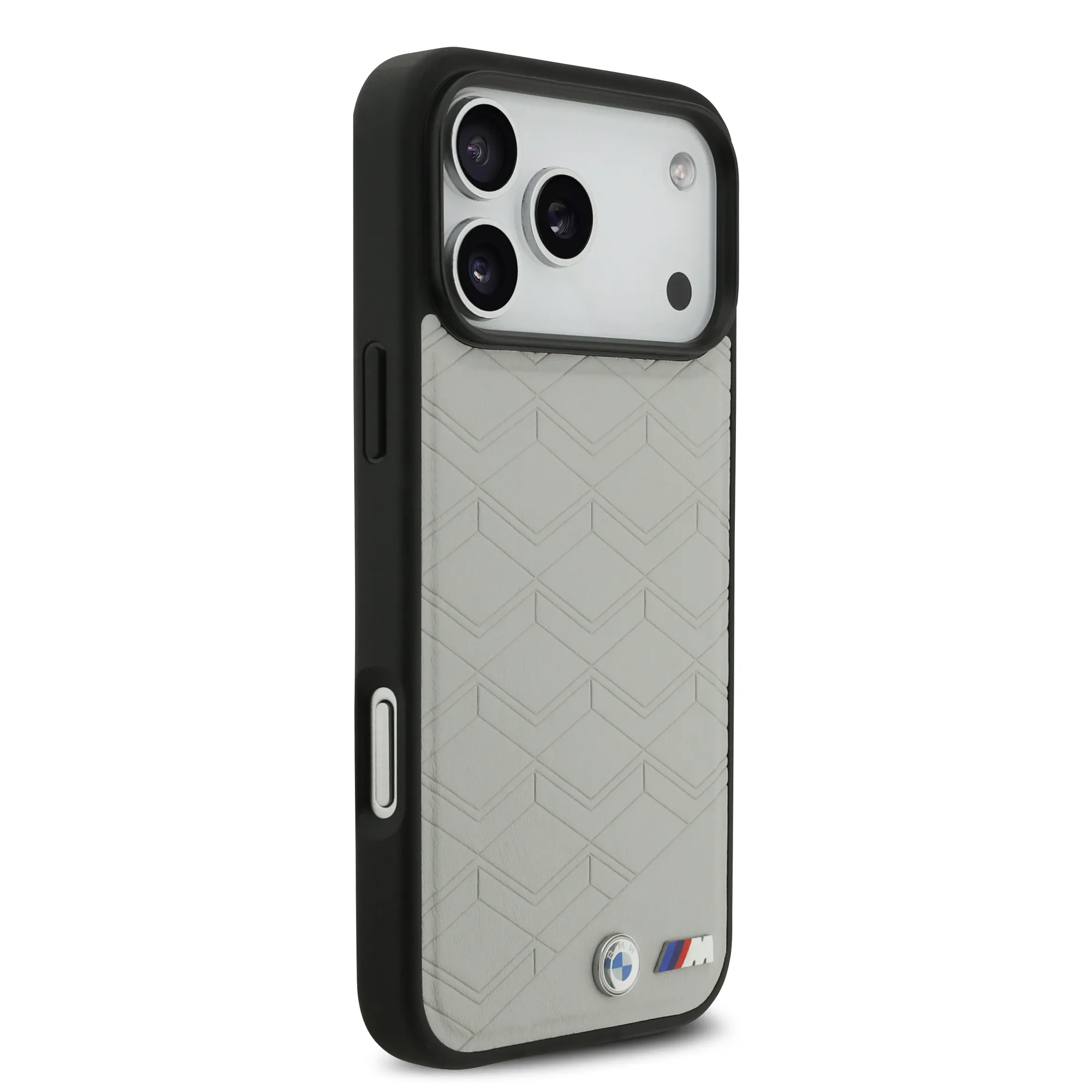 BMW, MagSafe PU Seat-Shaped Leather Case with Metal Logos, iPhone 17 Pro Max