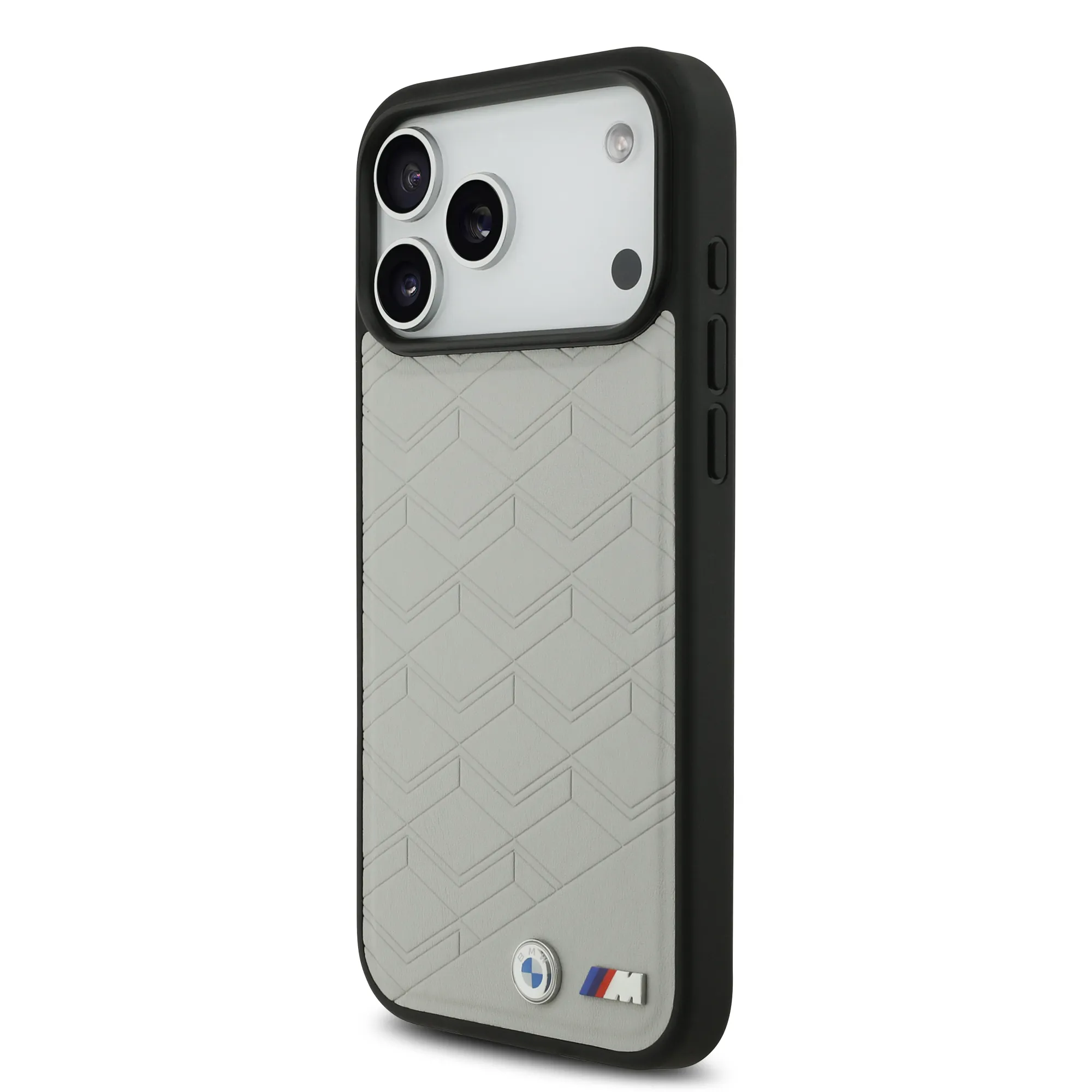 BMW, MagSafe PU Seat-Shaped Leather Case with Metal Logos, iPhone 17 Pro Max