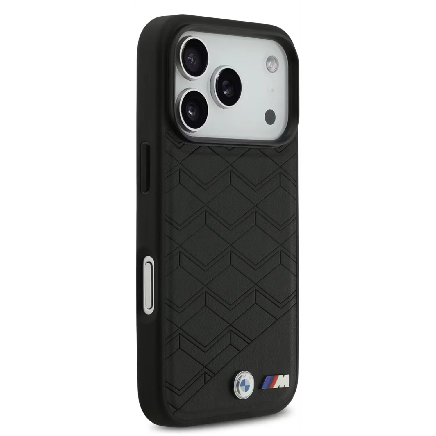 BMW, MagSafe PU Seat-Shaped Leather Case with Metal Logos, iPhone 17 Pro