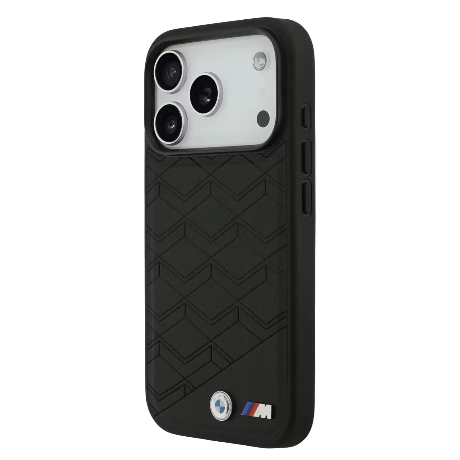 BMW, MagSafe PU Seat-Shaped Leather Case with Metal Logos, iPhone 17 Pro