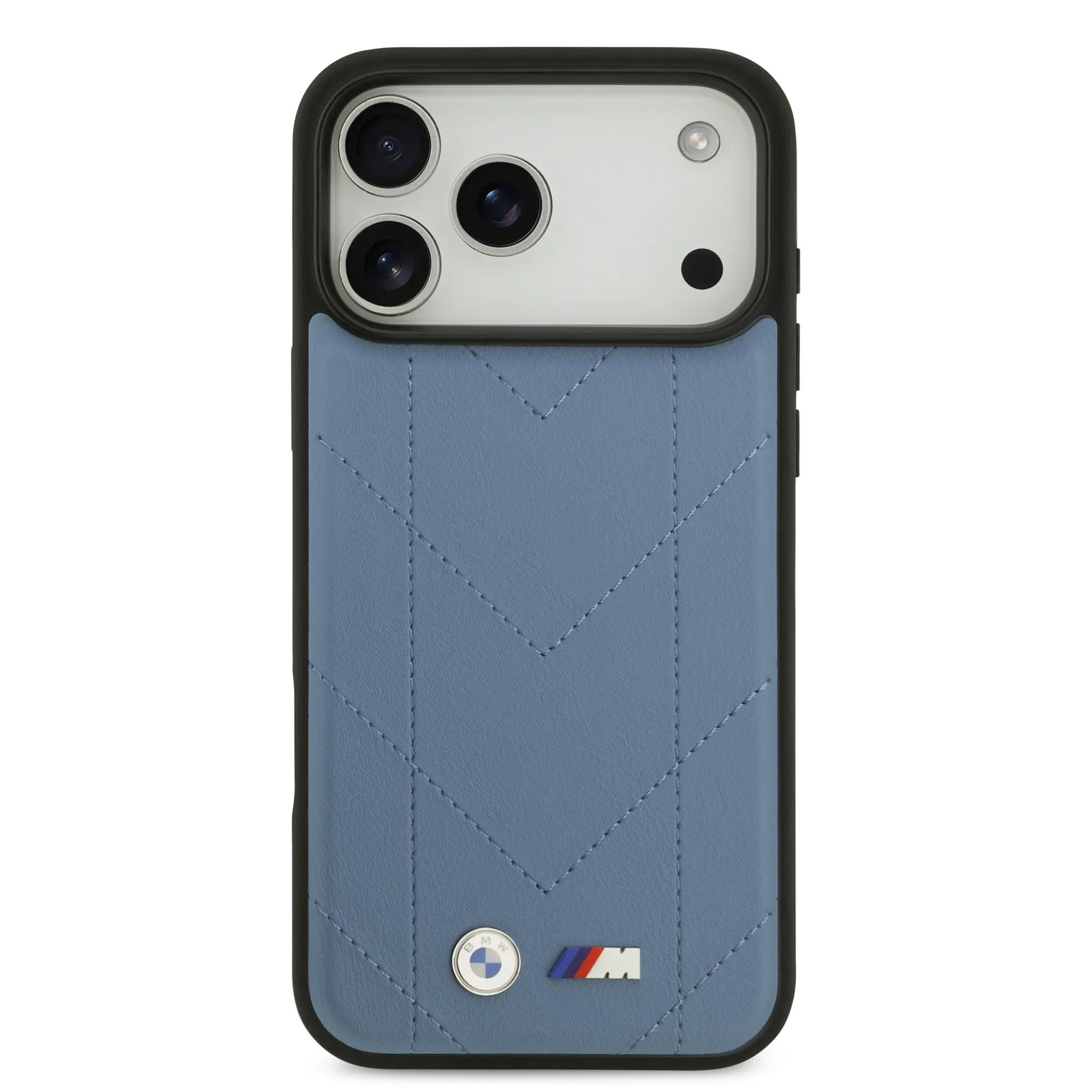 BMW, MagSafe PU Quilted Leather Case with Metal Logos, iPhone 17 Pro Max